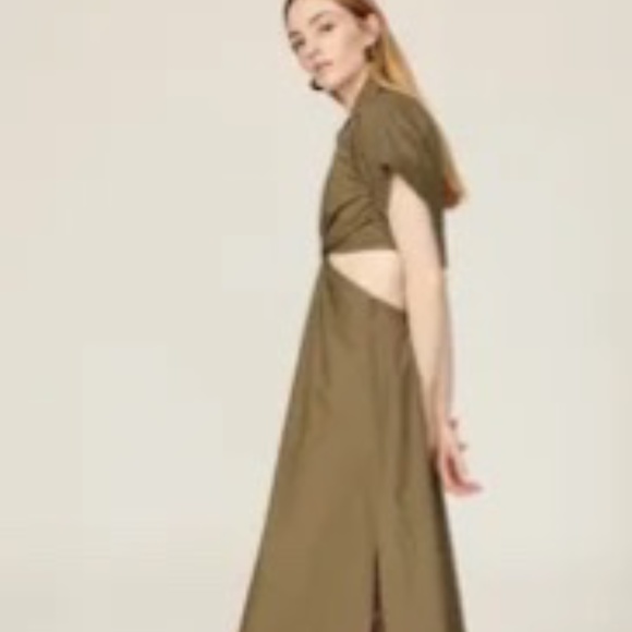 ALC Rent the Runway Georgia green shirtdress sz 2 $450 - Picture 2 of 13